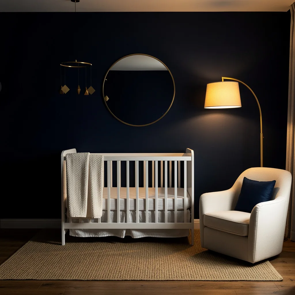 The Navy and Gold Modern Nursery