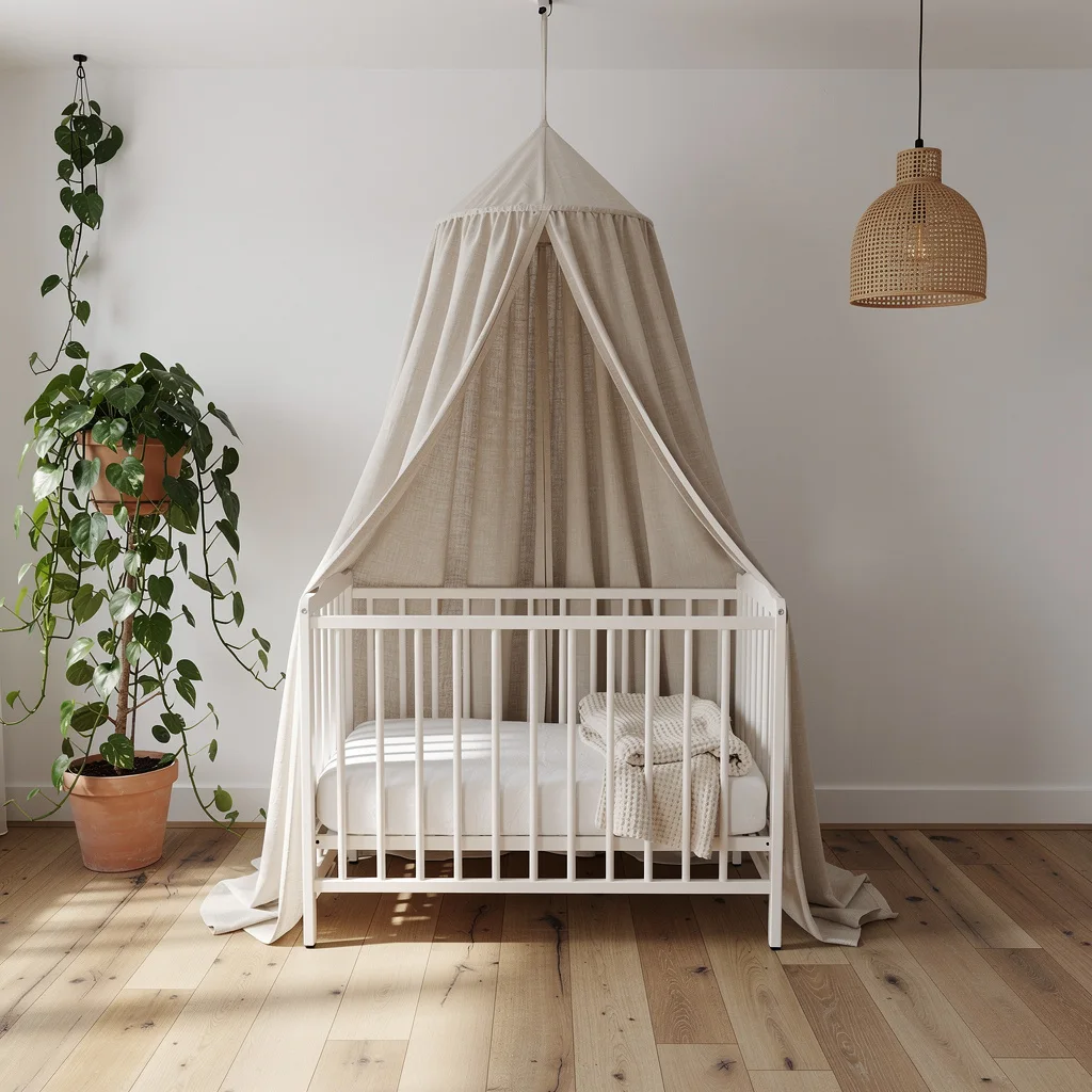 The Linen Canopy Crib Nursery