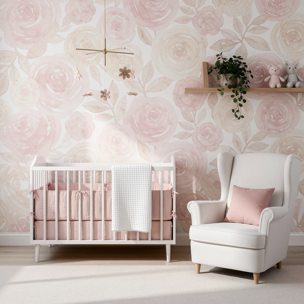 The Pink Floral Wallpaper Nursery